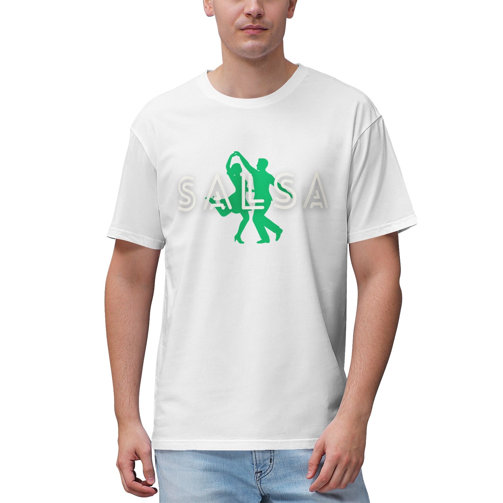 Scan and dance Men's Ultra Highweight Cotton T‑shirt-SALSA Printy6