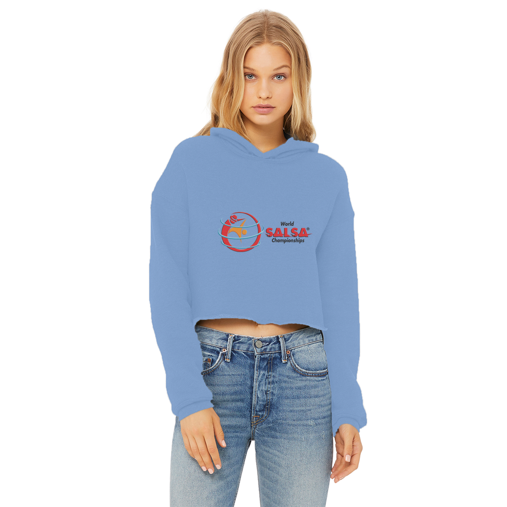 WSC Collection Ladies Cropped Raw Edge Hoodie