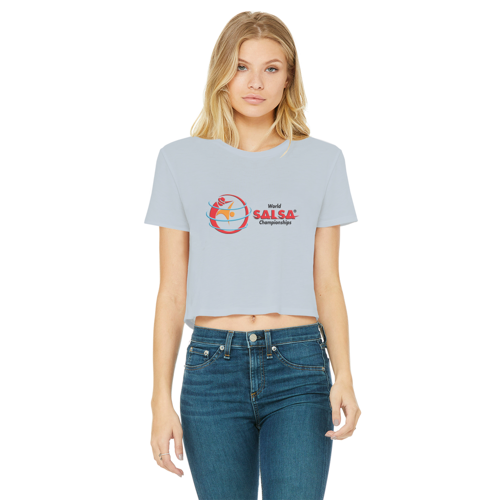 WSC Collection Classic Women's Cropped Raw Edge T-Shirt