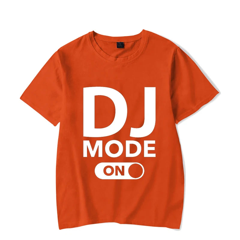 oversized T-shirt Summer Men Women Dj Mode Print Luminous Tees Hip Hop Style Short Sleeve Harajuku DJ Print Glowing Tshirt male