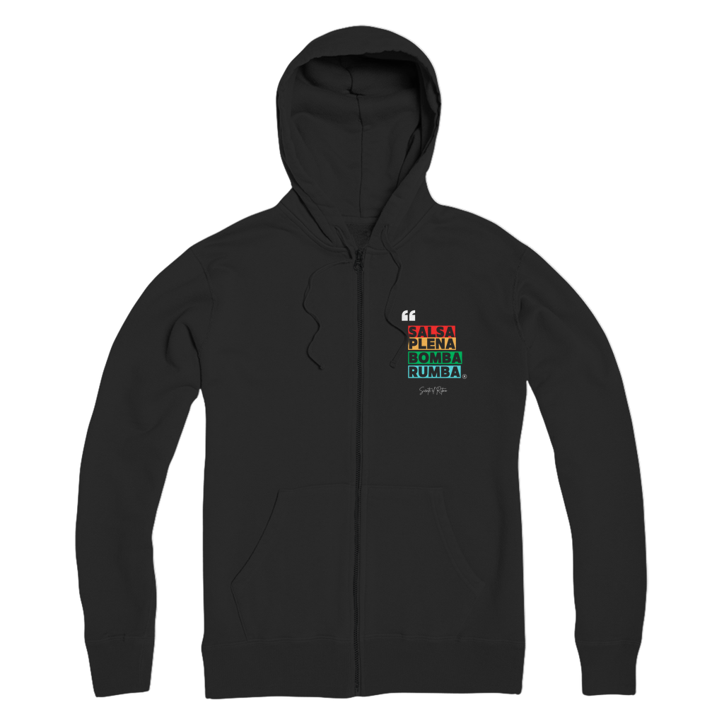 Salsa Bomba Plena Rumba Premium Adult Zip Hoodie
