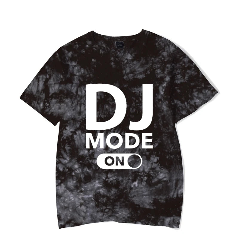 oversized T-shirt Summer Men Women Dj Mode Print Luminous Tees Hip Hop Style Short Sleeve Harajuku DJ Print Glowing Tshirt male