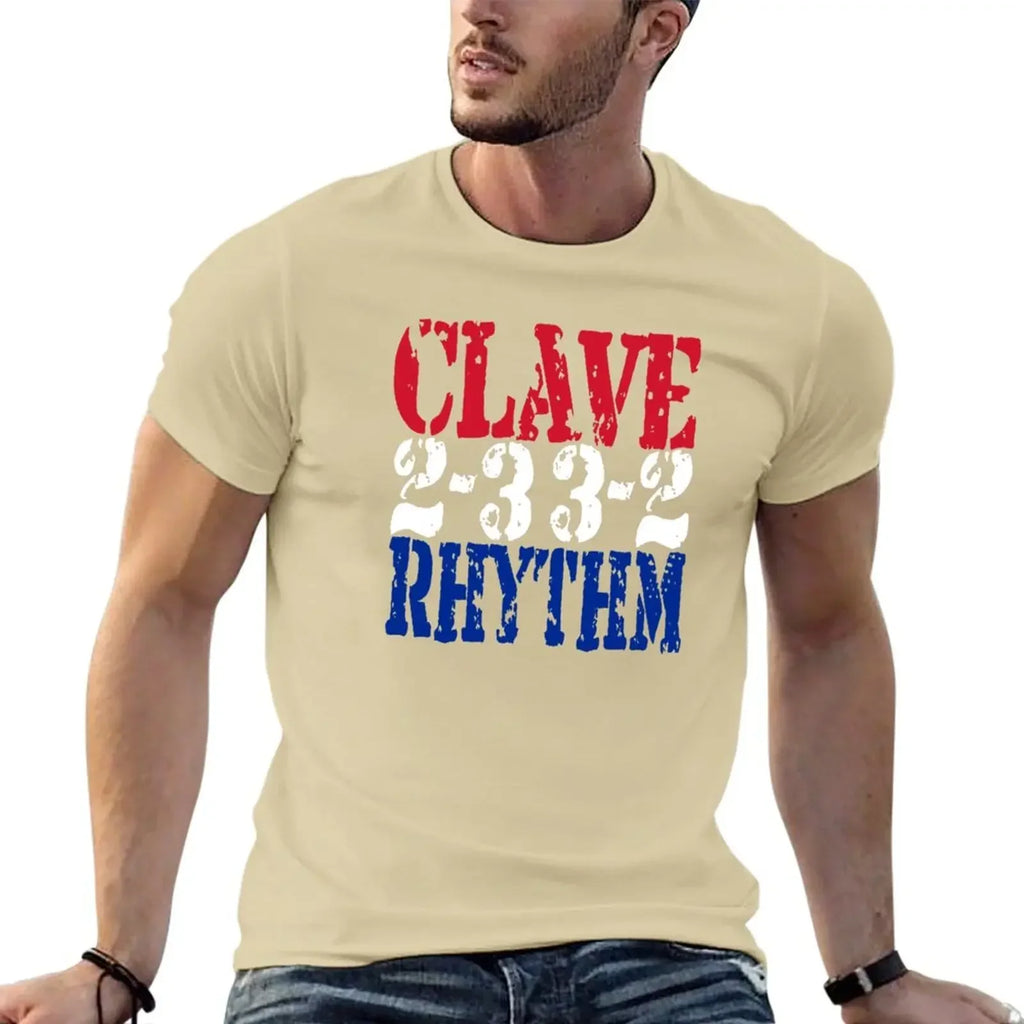 Clave Rhythm Salsa Music T-Shirt cute tops summer top Men's cotton t-shirt