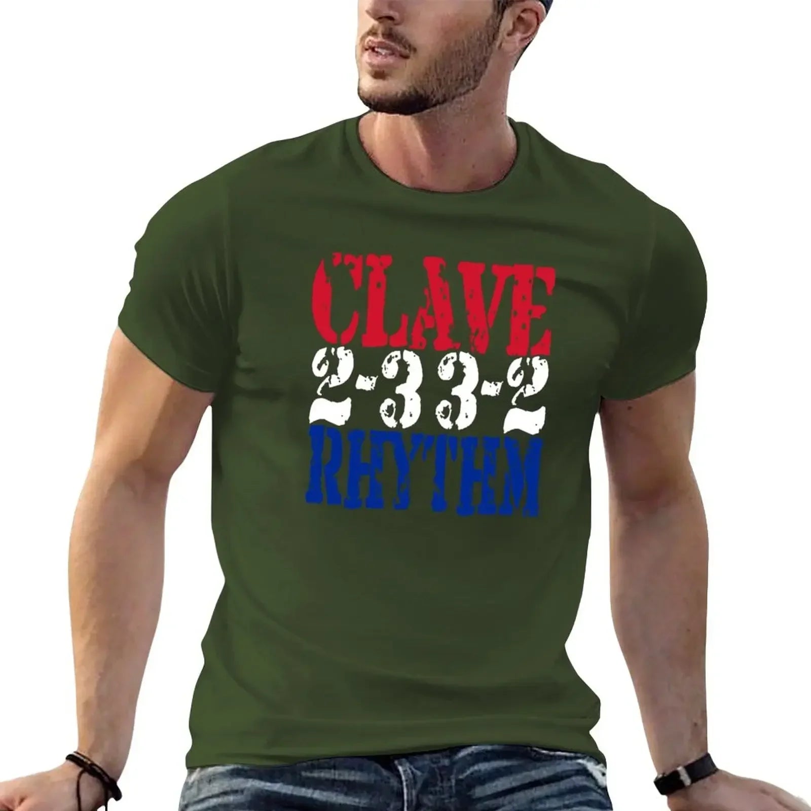 Clave Rhythm Salsa Music T-Shirt cute tops summer top Men's cotton t-shirt