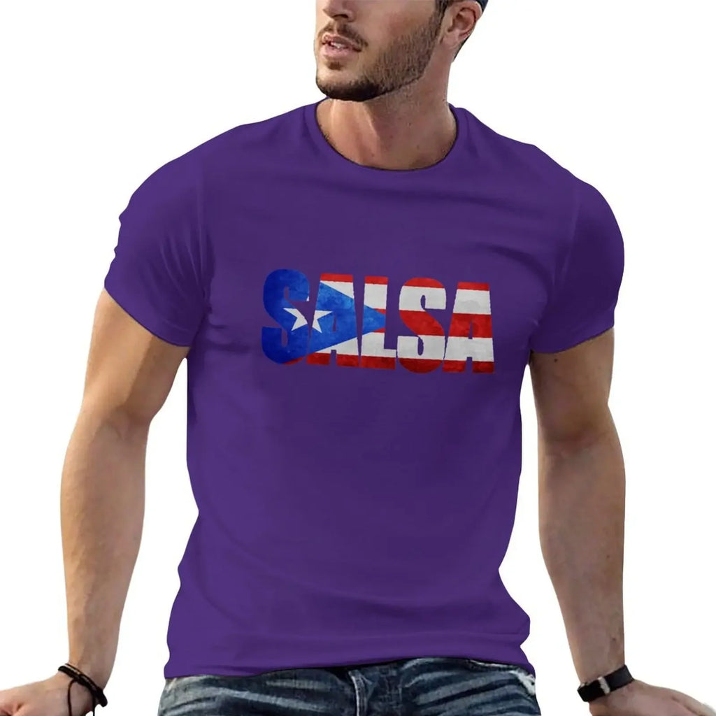 Salsa Puerto Rico T-shirt customs aesthetic clothes men clothings