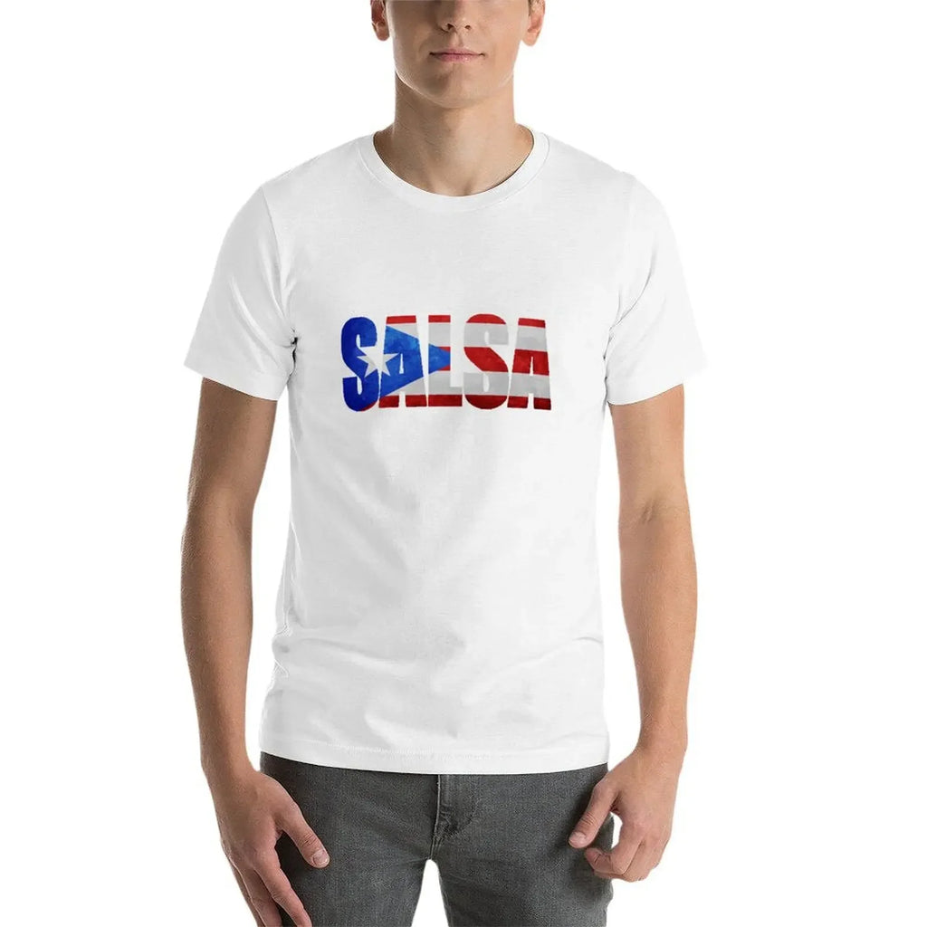 Salsa Puerto Rico T-shirt customs aesthetic clothes men clothings