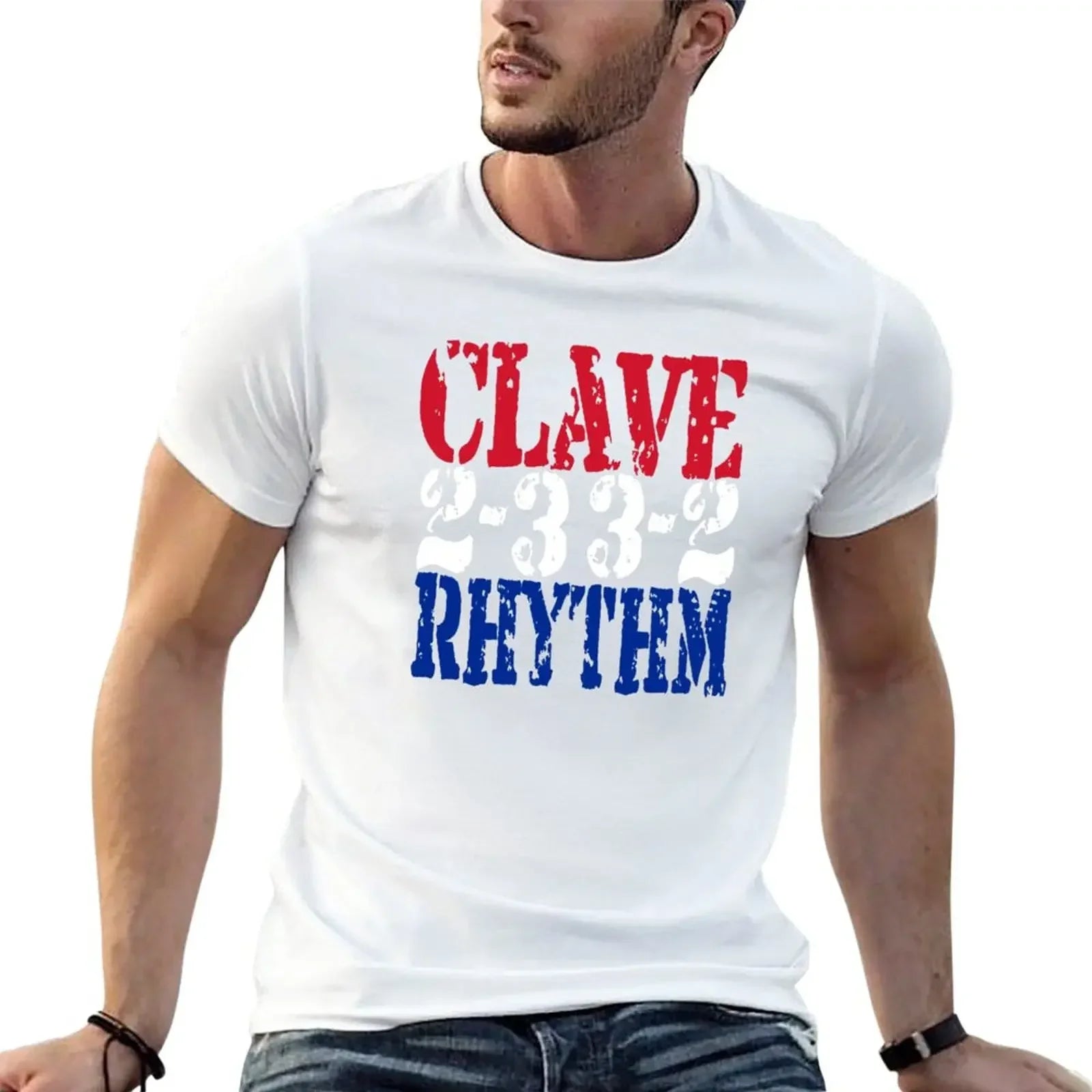 Clave Rhythm Salsa Music T-Shirt cute tops summer top Men's cotton t-shirt