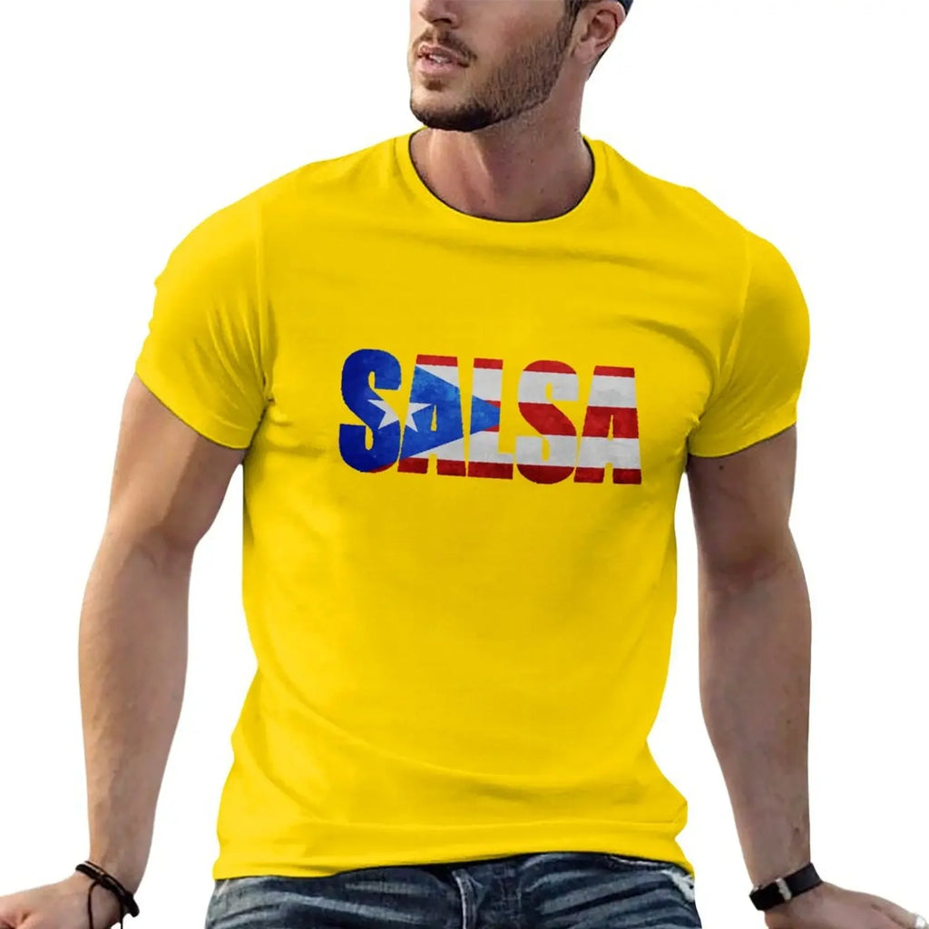 Salsa Puerto Rico T-shirt customs aesthetic clothes men clothings