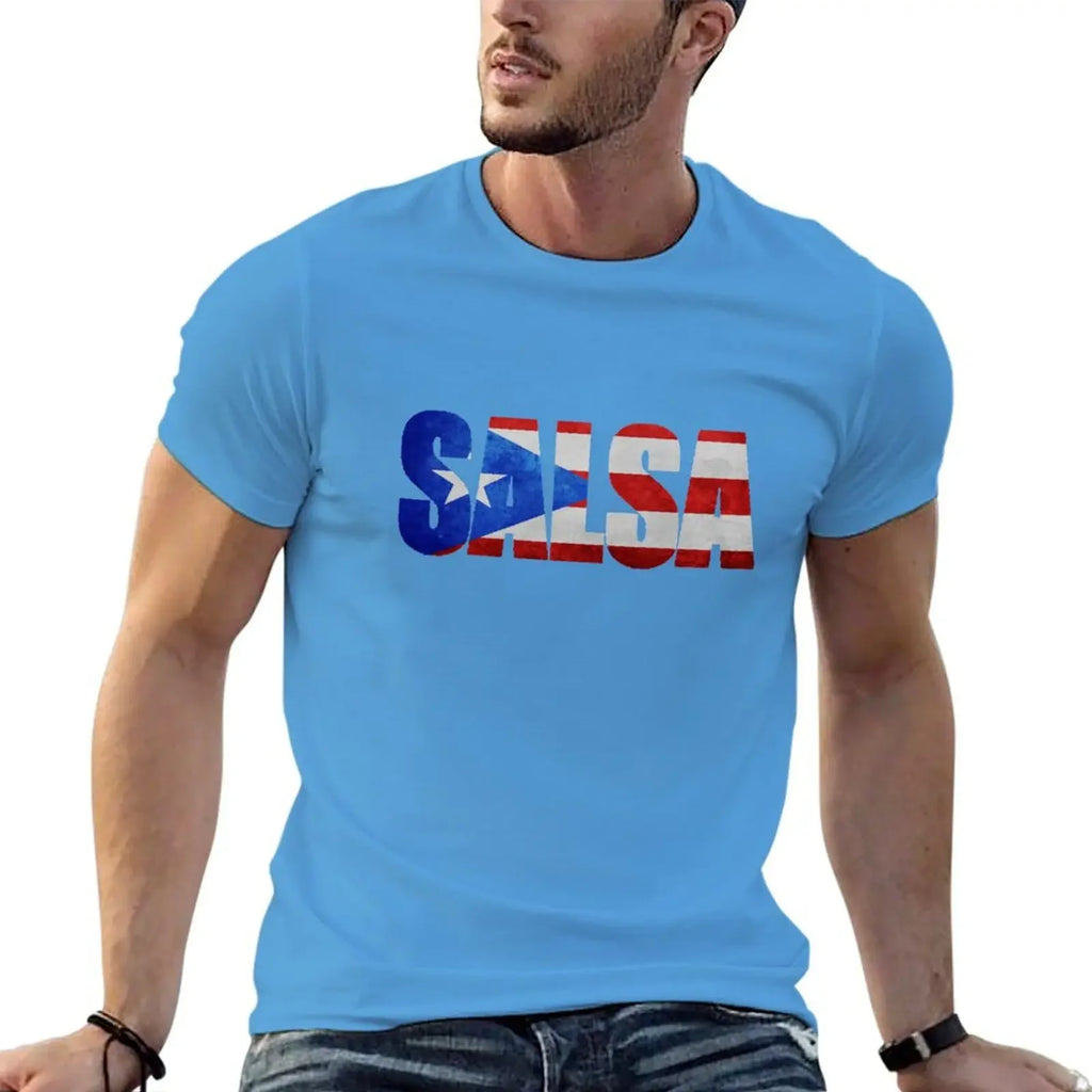 Salsa Puerto Rico T-shirt customs aesthetic clothes men clothings