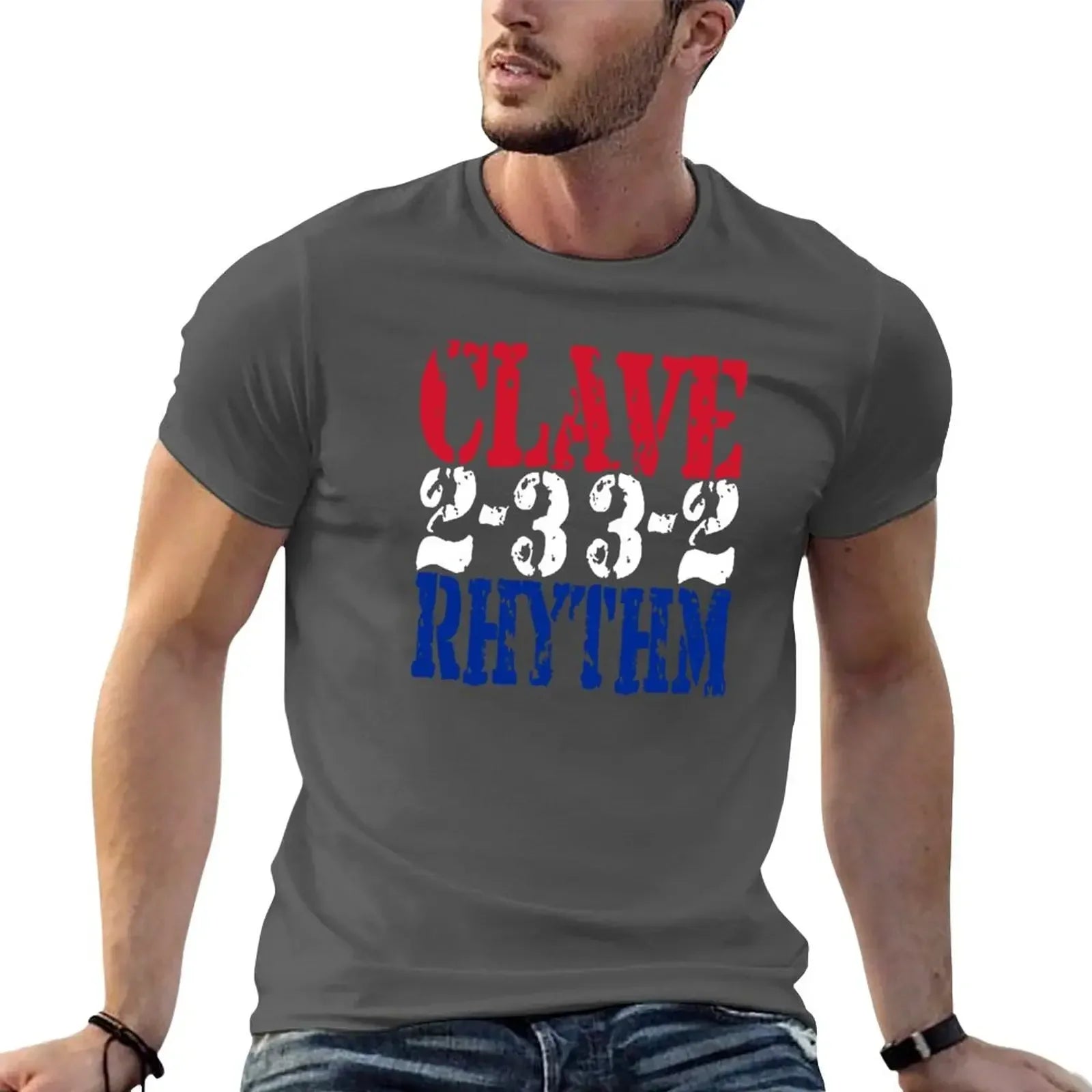 Clave Rhythm Salsa Music T-Shirt cute tops summer top Men's cotton t-shirt