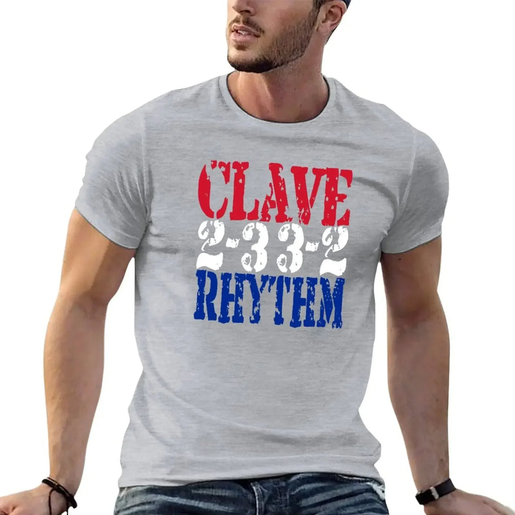 Clave Rhythm Salsa Music T-Shirt cute tops summer top Men's cotton t-shirt