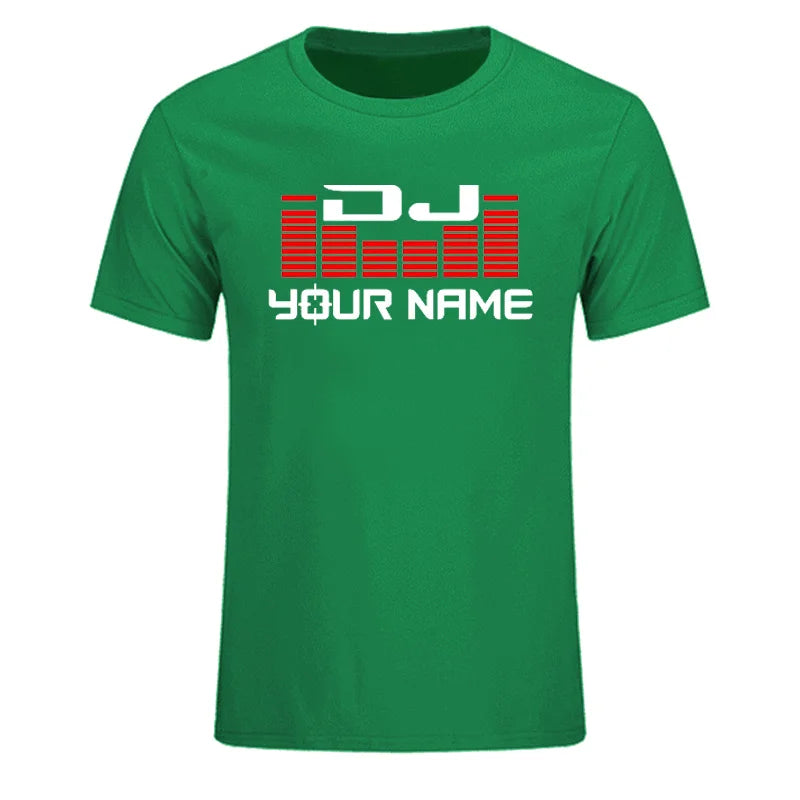 Custom Personalized Surname Diy T-shirt Men Women DJ Your Name T Shirts Hip Hop Tshirt Cotton Summer For Man Top Tees EU Size