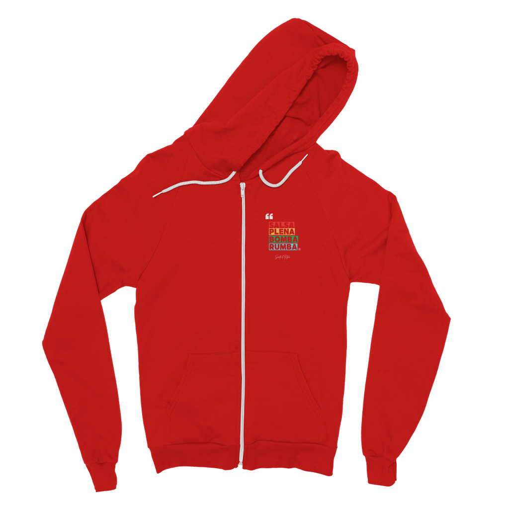 Salsa Bomba Plena Rumba Classic Adult Zip Hoodie