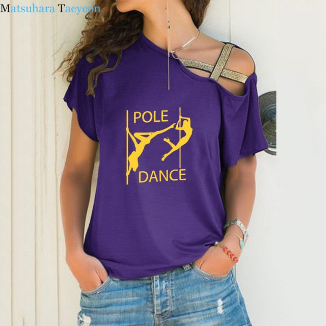 Newest Pole Dance Funny T Shirt Women's Sexy Dancer Printed T-Shirt High Quality Hipster Short Sleeve Tee Tops Tshirt Femenina - World Salsa Championships