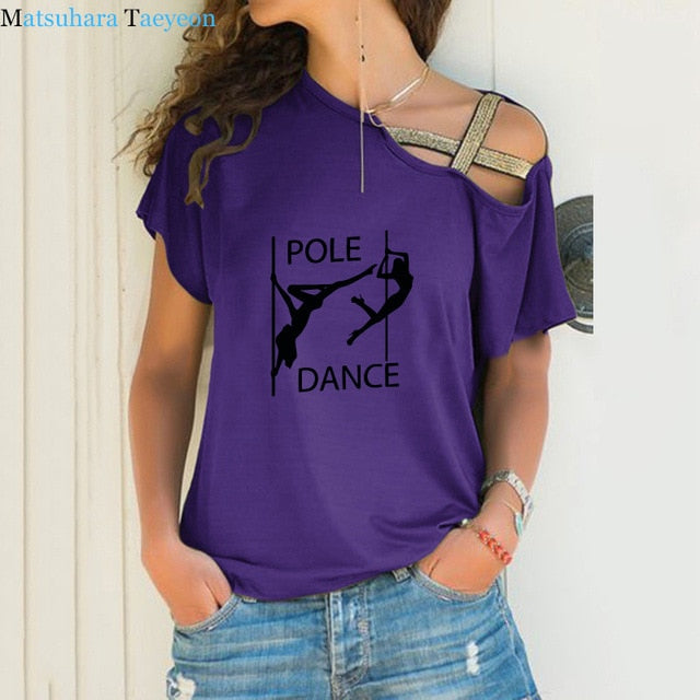 Newest Pole Dance Funny T Shirt Women's Sexy Dancer Printed T-Shirt High Quality Hipster Short Sleeve Tee Tops Tshirt Femenina - World Salsa Championships