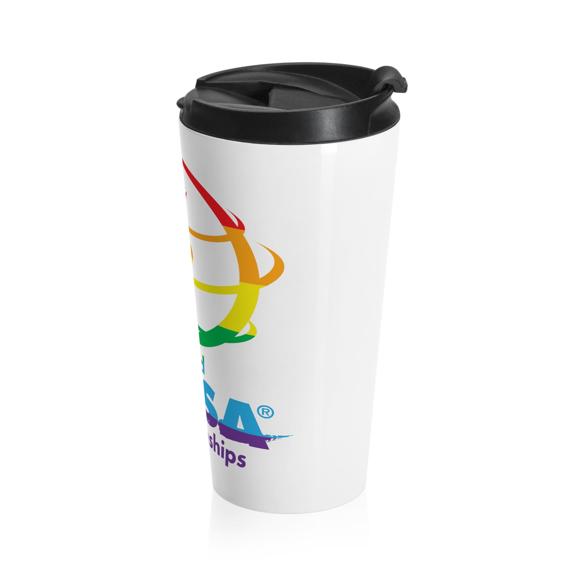 World Salsa Championships Rainbow Stainless Steel Travel Mug - World Salsa Championships