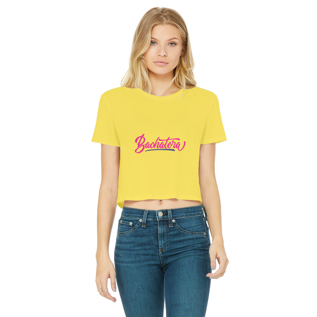 Bachatera Classic Women's Cropped Raw Edge T-Shirt