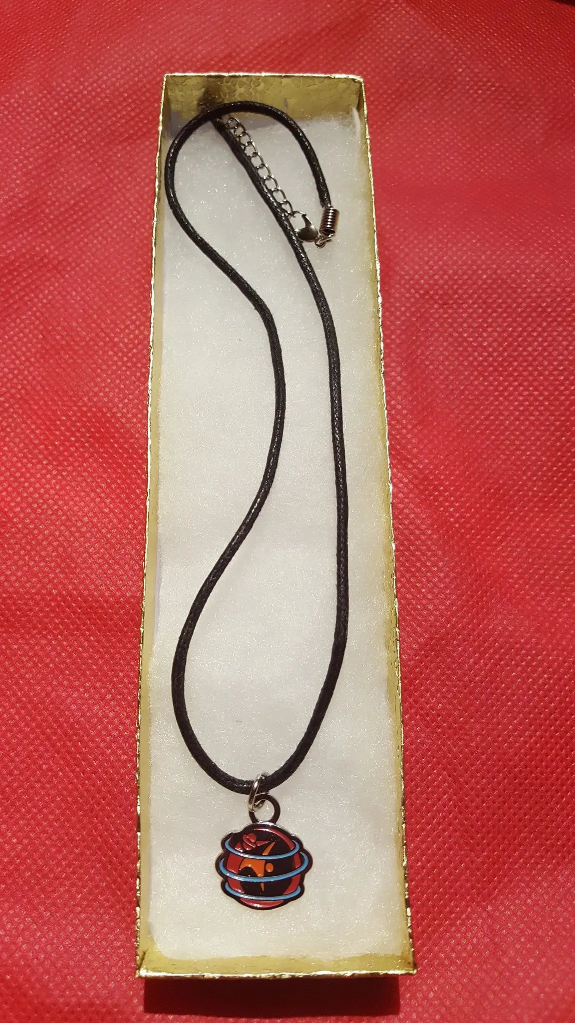 Unique WSC metal painted charm with leather necklace - World Salsa Championships