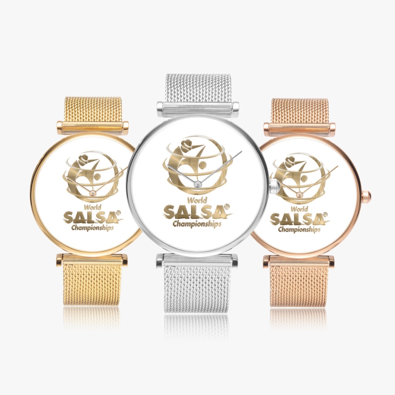 WSC Gold Collection New Stylish Ultra-Thin Quartz Watch - World Salsa Championships