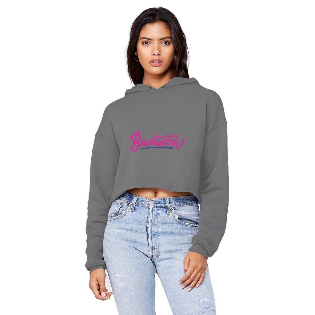 Bachatera Unisex Cropped Raw Edge Boyfriend Hoodie
