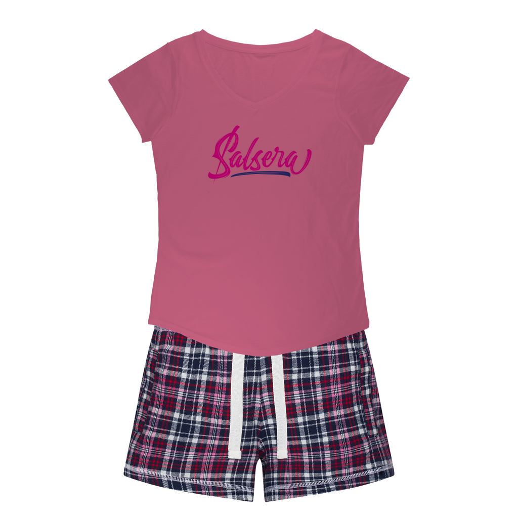Salsera Girls Sleepy Tee and Flannel Short - World Salsa Championships