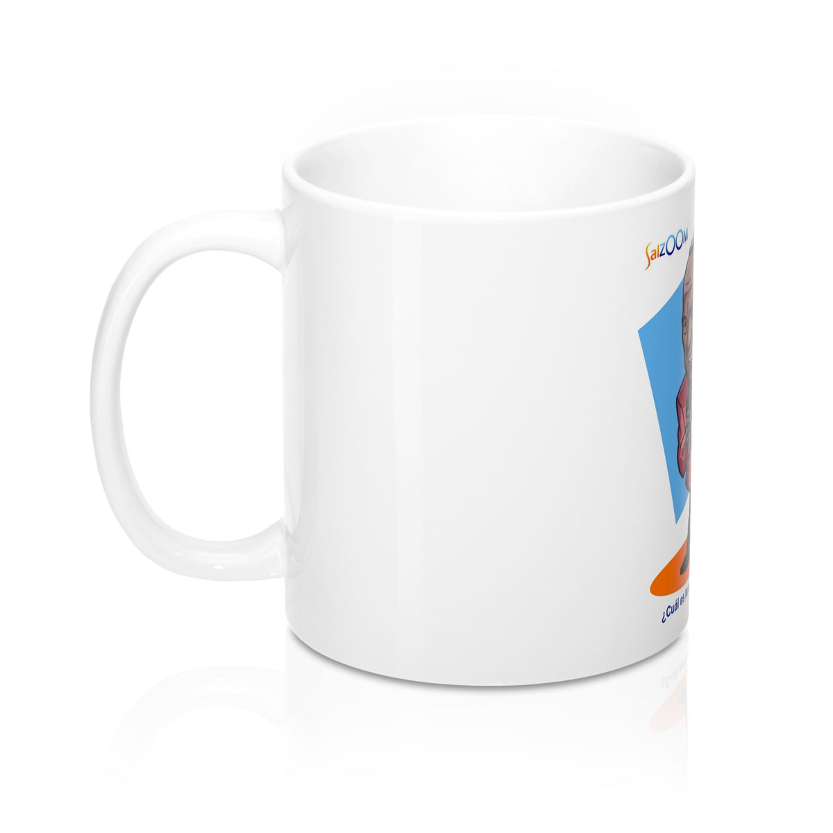 SalZOOM Mug 11oz-Cheo Feliciano Cartoon - World Salsa Championships