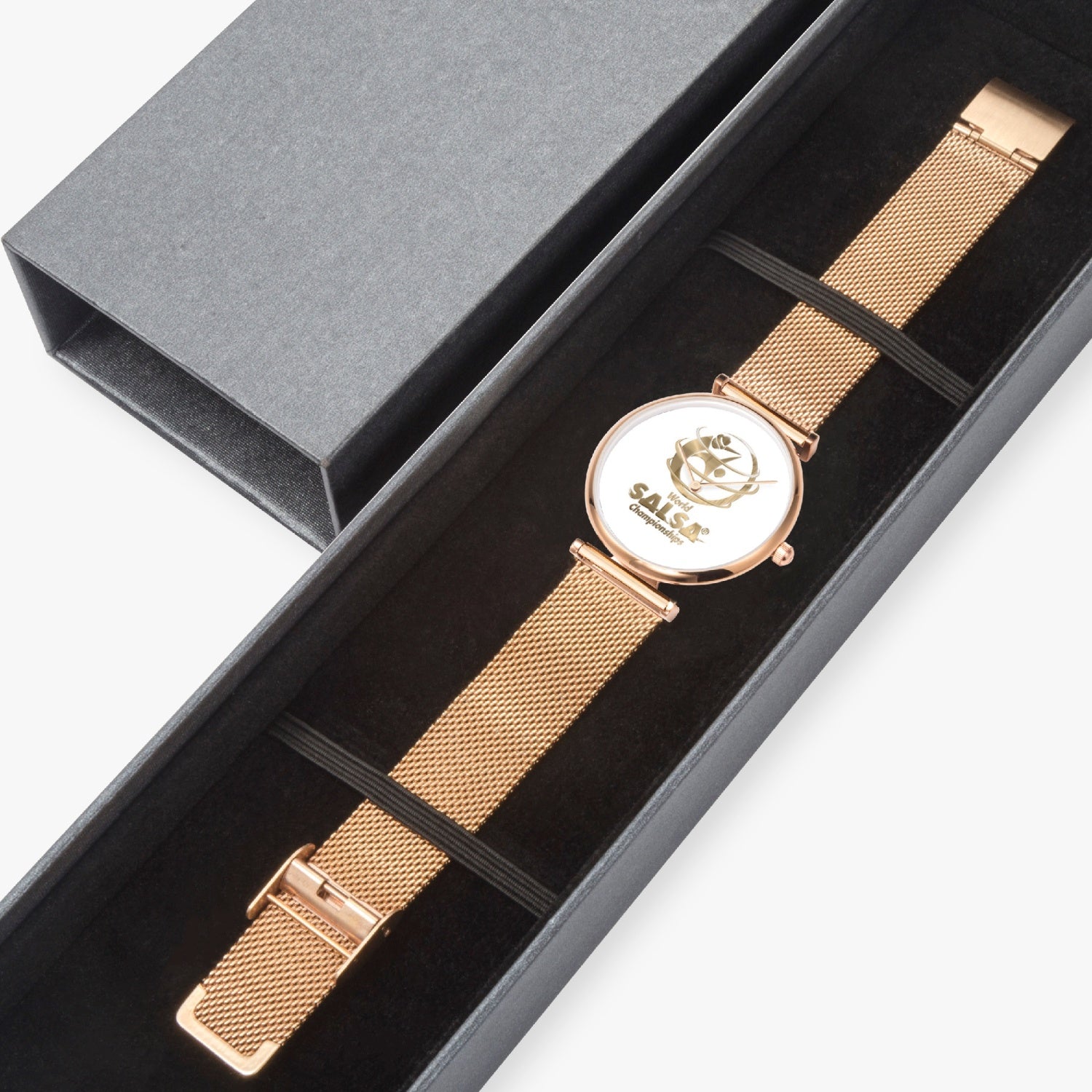 WSC Gold Collection New Stylish Ultra-Thin Quartz Watch - World Salsa Championships