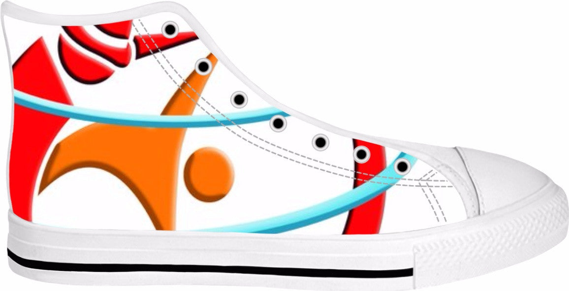 WSC Custom Vintage White High Tops-Hand made - World Salsa Championships