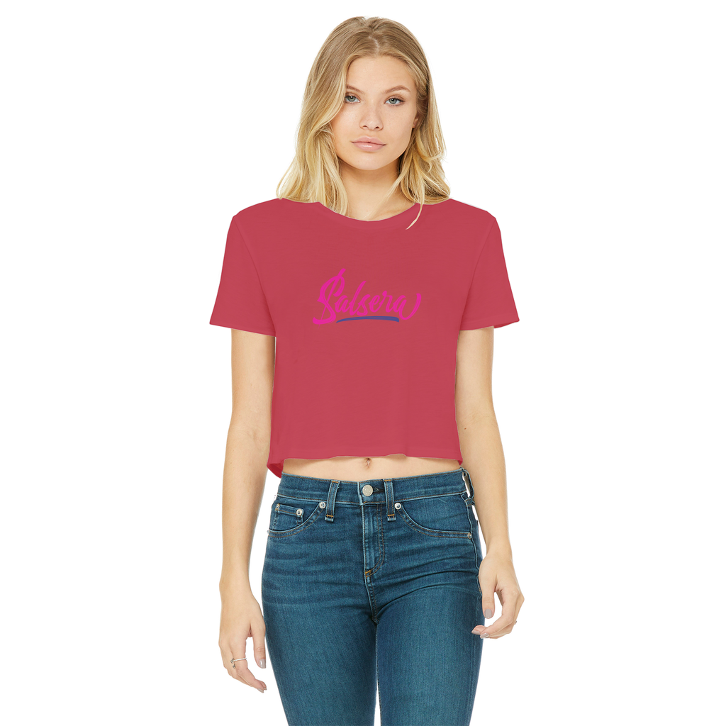 Salsera Classic Women's Cropped Raw Edge T-Shirt - World Salsa Championships