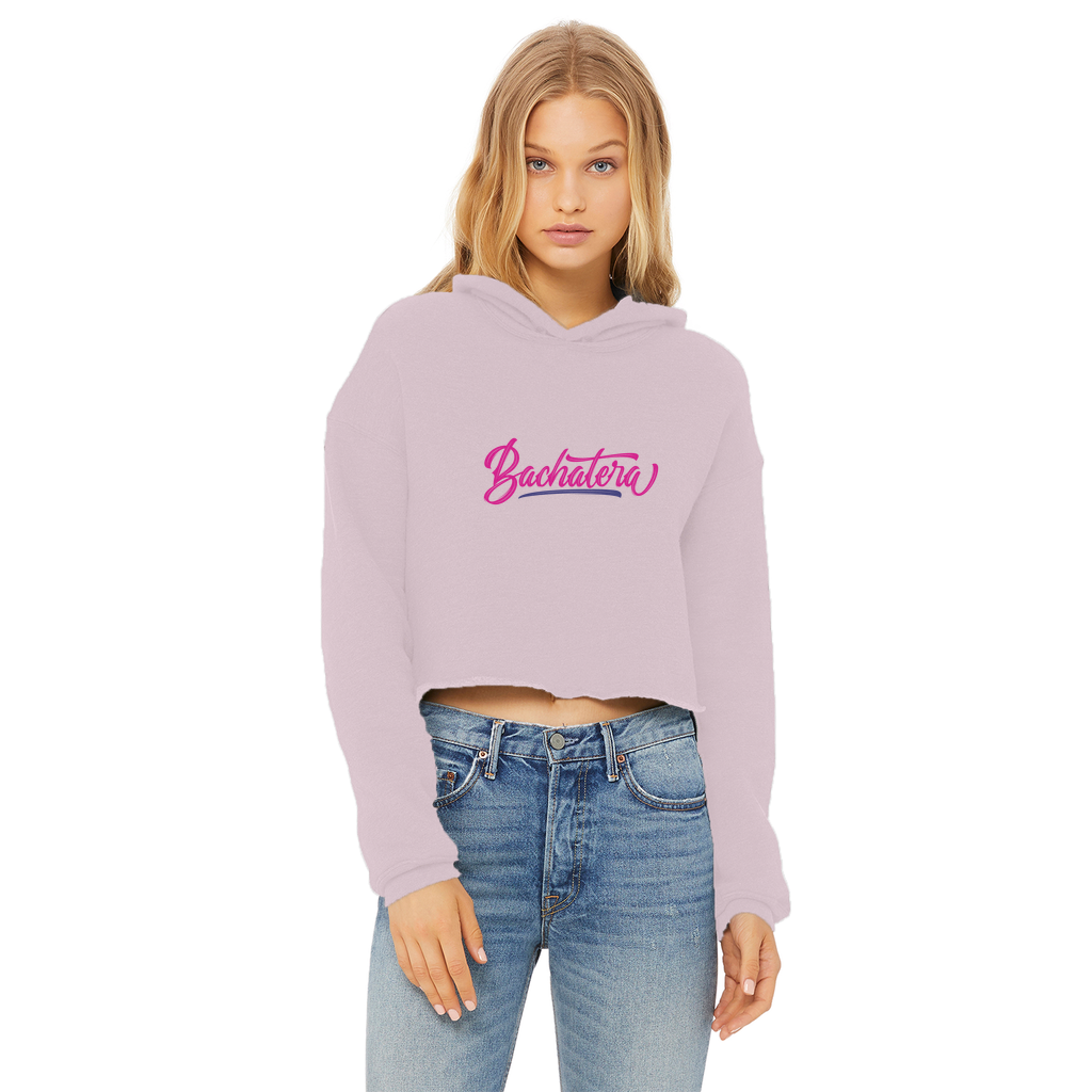Bachatera Ladies Cropped Raw Edge Hoodie