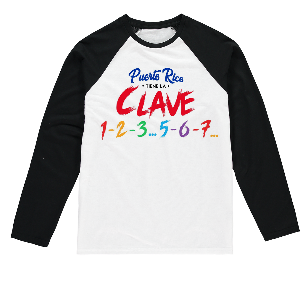 Puerto Rico Tiene La Clave Sublimation Baseball Long Sleeve T-Shirt - World Salsa Championships