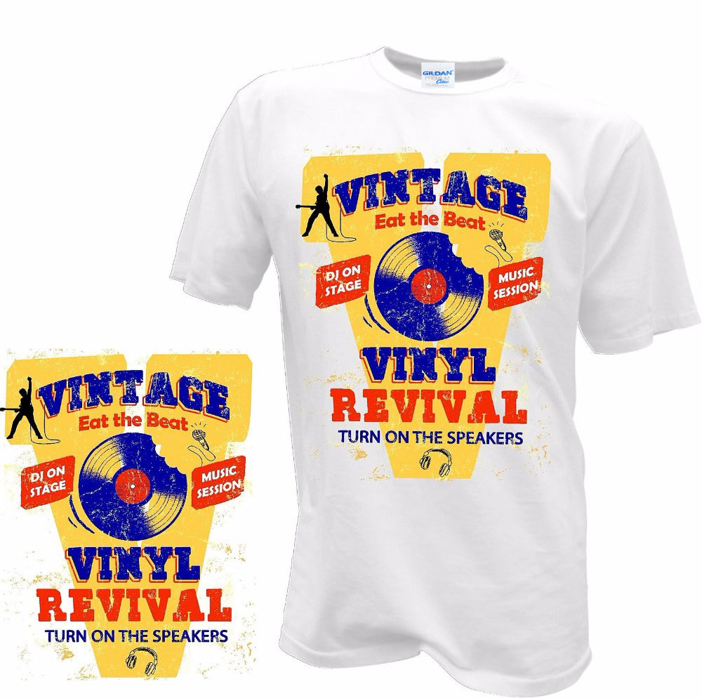 Fashion Men And Woman T Shirt O-Neck Teenage T-Shirt Music Retro Vintage Music Vinyl Rockabilly Shirt Revival Tee - World Salsa Championships