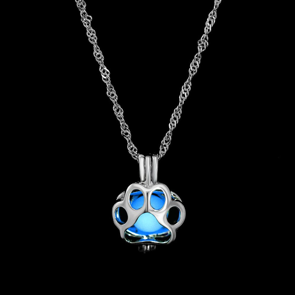 Glow In The Dark Necklace Moon Square Heart . Necklaces For Woman Hollow Water Drop Pendant Night Fluorescence Light