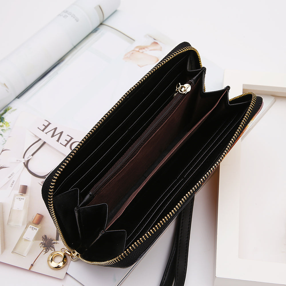 PU Leather Zip Around Wallet For Card, phone and Money - World Salsa Championships