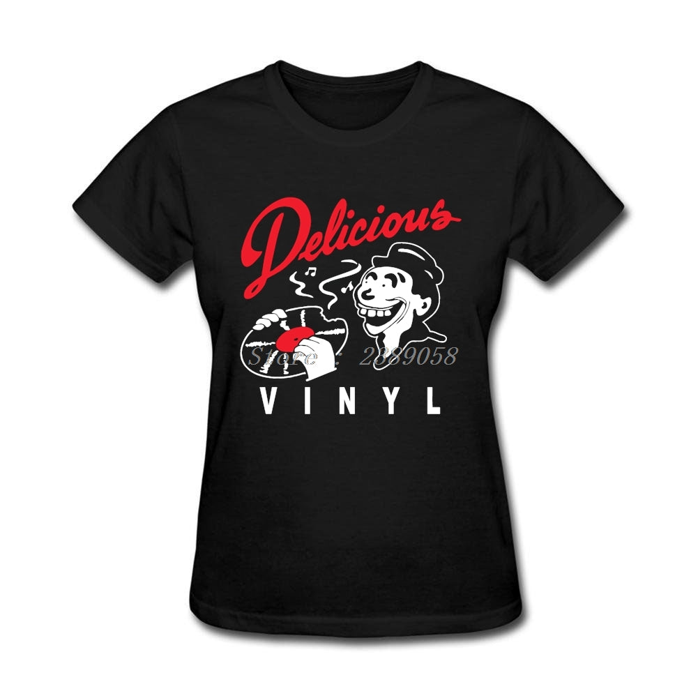 Women Printed T Shirts New Arrival Delicious Vinyl Clothes Luxury Brand Short DJ Music T-Shirts Plus Size - World Salsa Championships