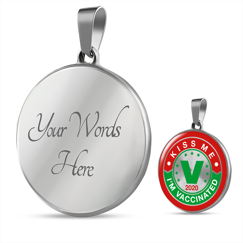 Kiss Me, I'm Vaccinated Pendant - World Salsa Championships