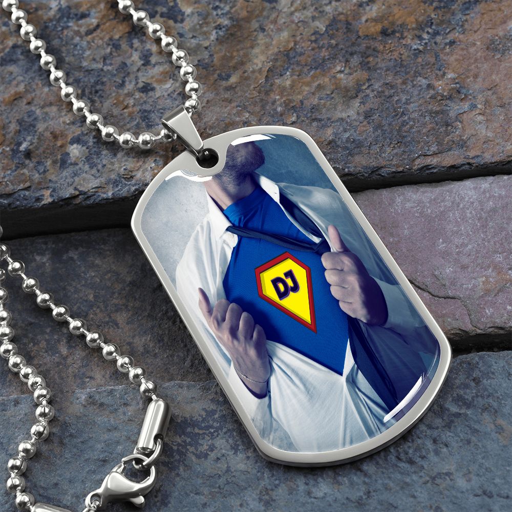 Super DJ dog tag