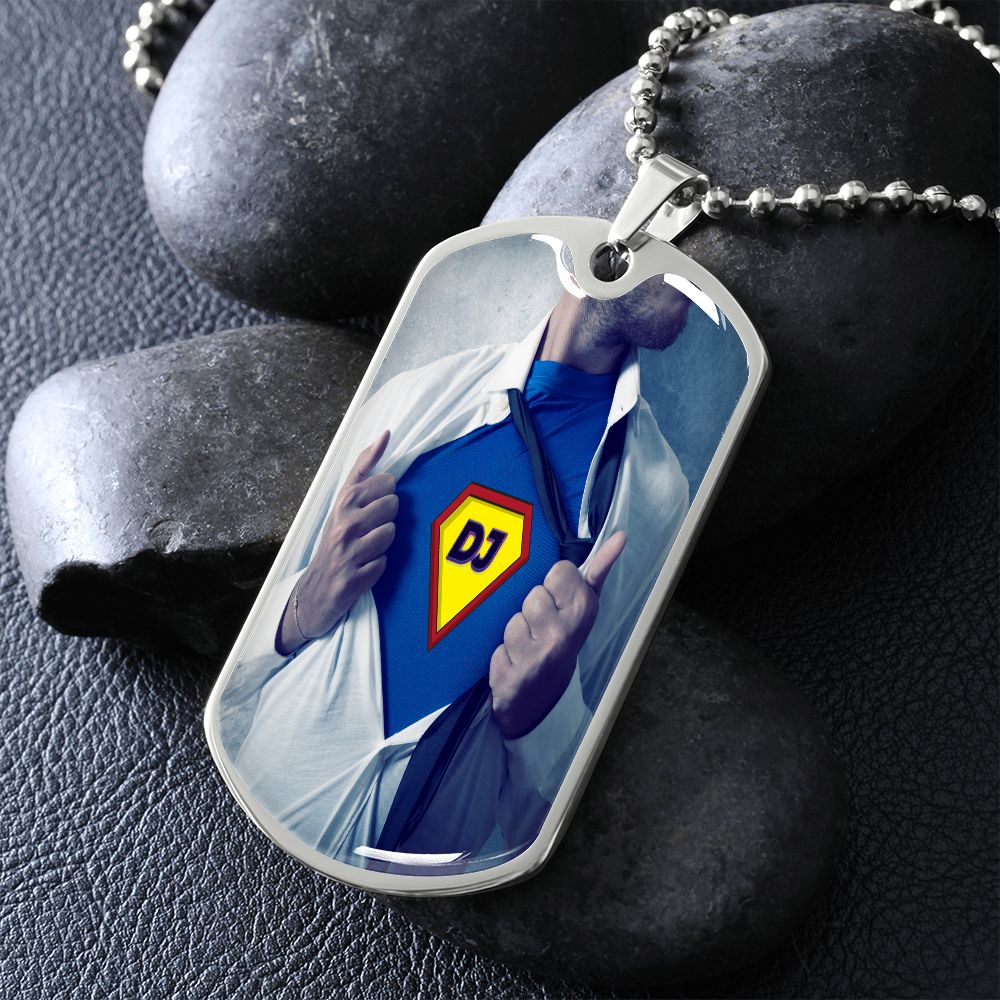 Super DJ dog tag