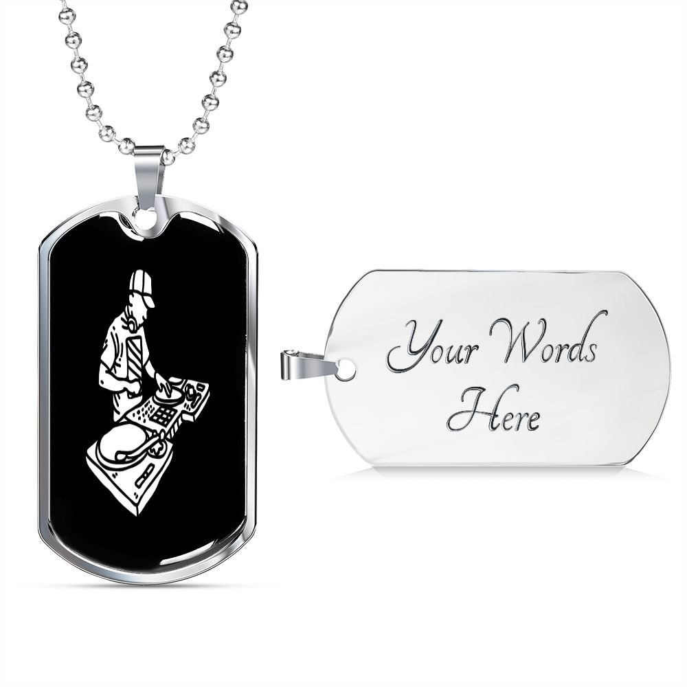 I'm your DJ dog tag