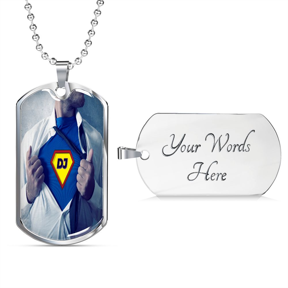 Super DJ dog tag