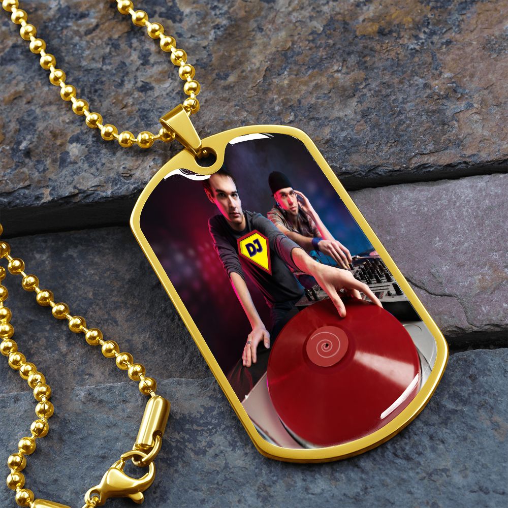 Super DJ dog tag