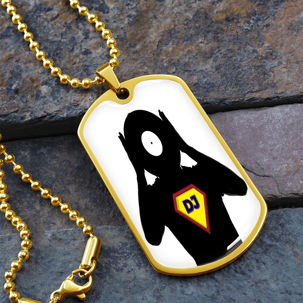 Super DJ dog tag