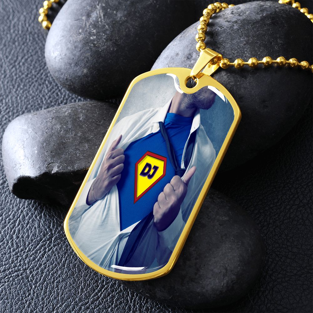 Super DJ dog tag
