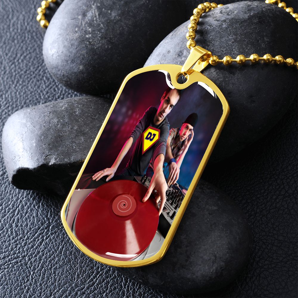 Super DJ dog tag