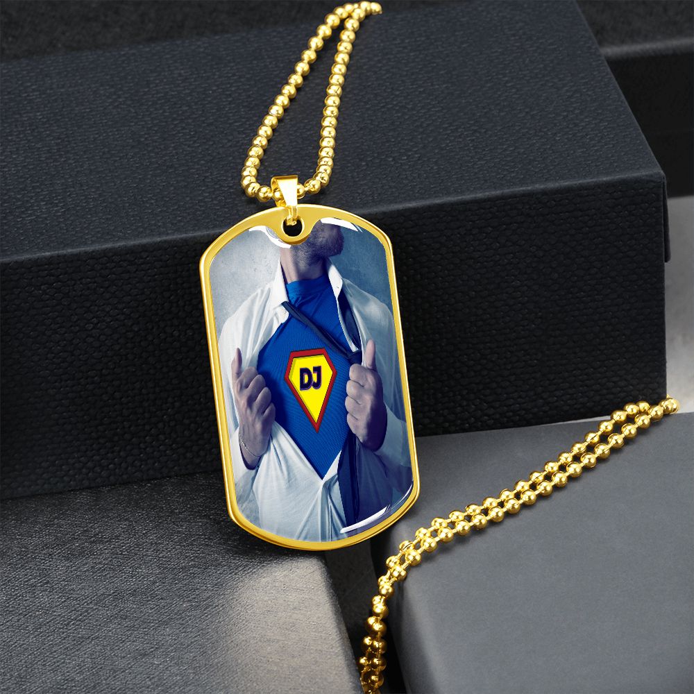Super DJ dog tag