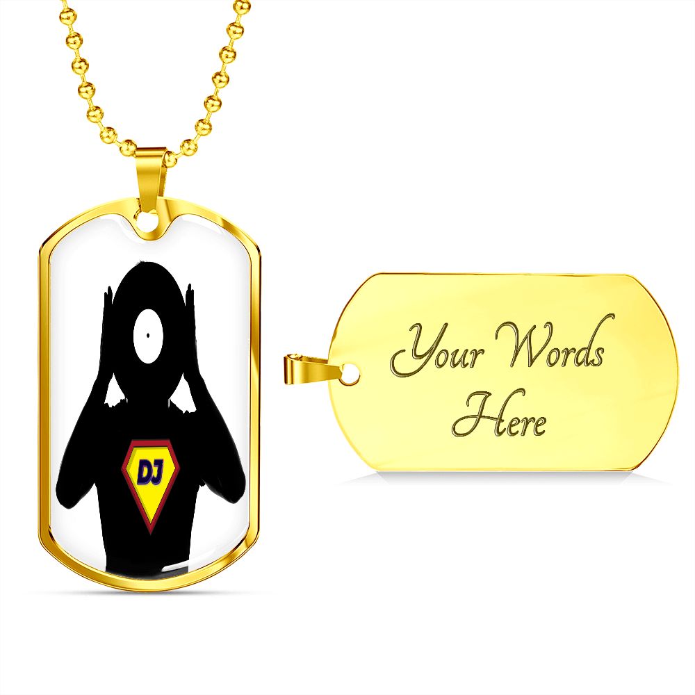 Super DJ dog tag