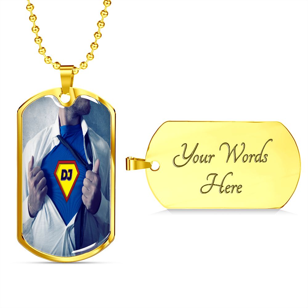 Super DJ dog tag