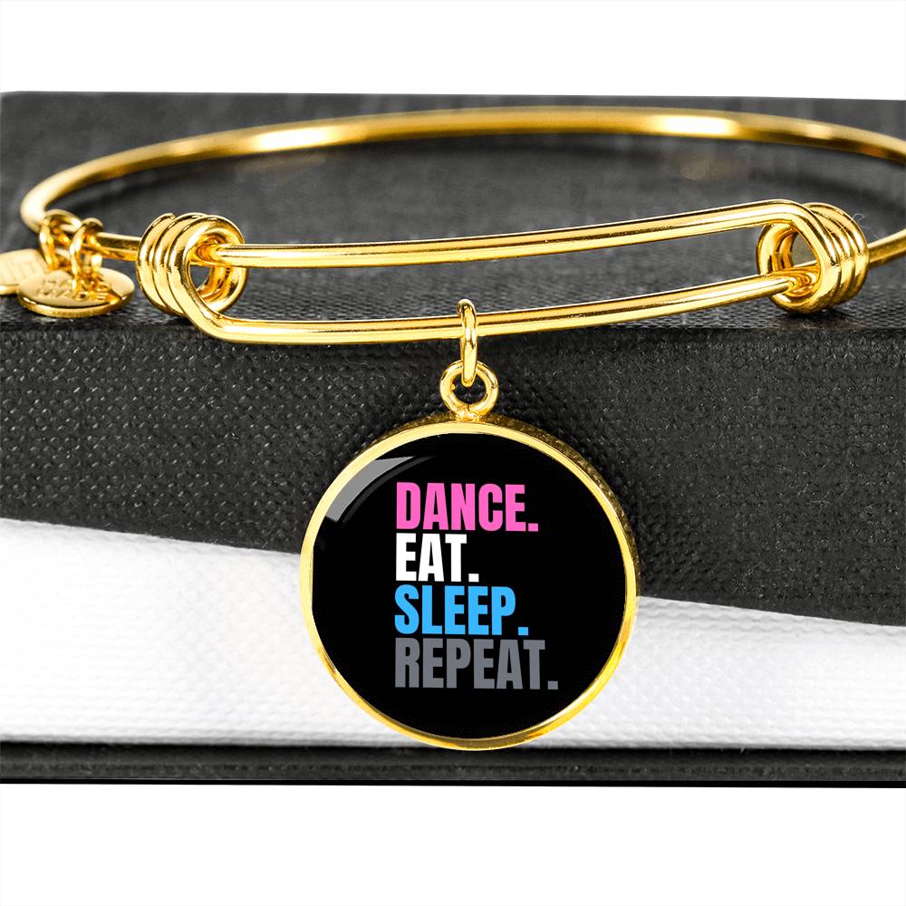 Dance, Eat, Sleep, Repeat hand made bracelet - World Salsa Championships