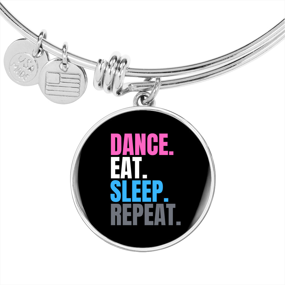 Dance, Eat, Sleep, Repeat hand made bracelet - World Salsa Championships