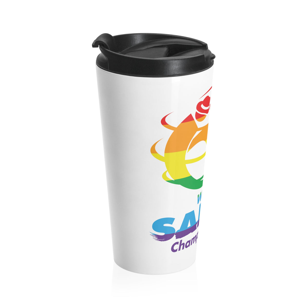 World Salsa Championships Rainbow Stainless Steel Travel Mug - World Salsa Championships